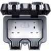 Outdoor Weatherproof Double Electrical Socket.