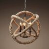vintage-style hemp rope globe chandelier