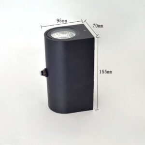 Black LED wall lamp