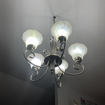 5-arm chandelier in Kenya