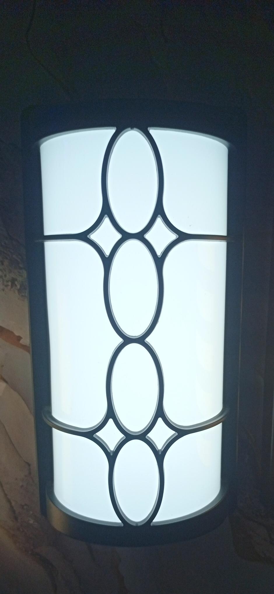 Black bulkhead wall light