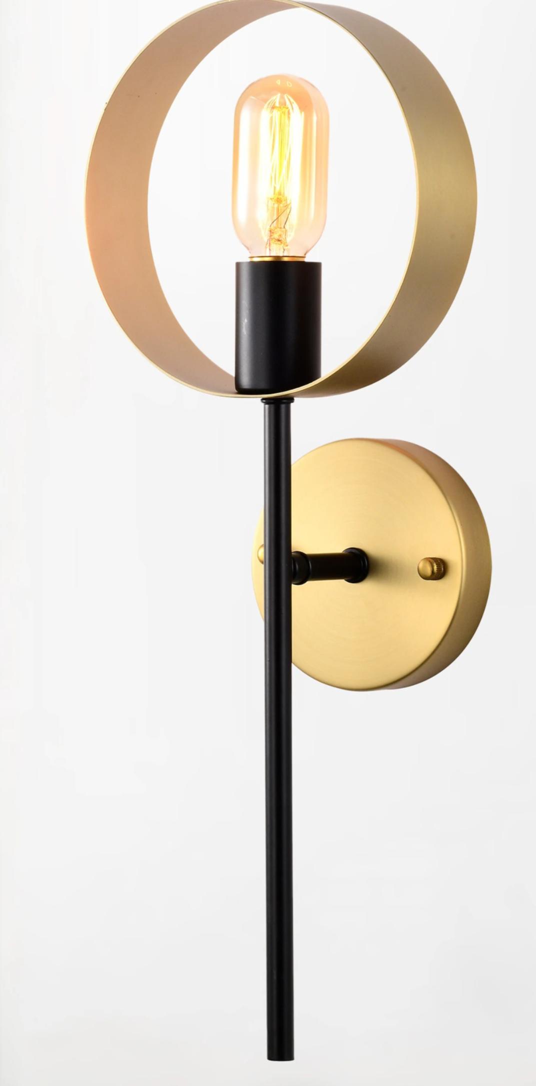 Soft Industrial Collection Tiesto One Bulb Ring Wall Light"