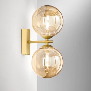 Double globe wall sconce
