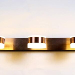Modern copper-finish mirror light